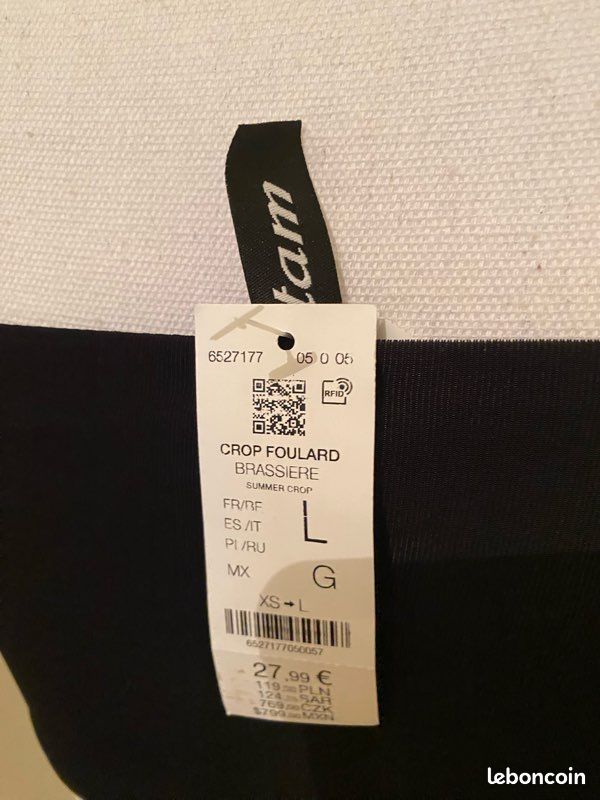 Top bandeau noir taille L Etam neuf (image 4)