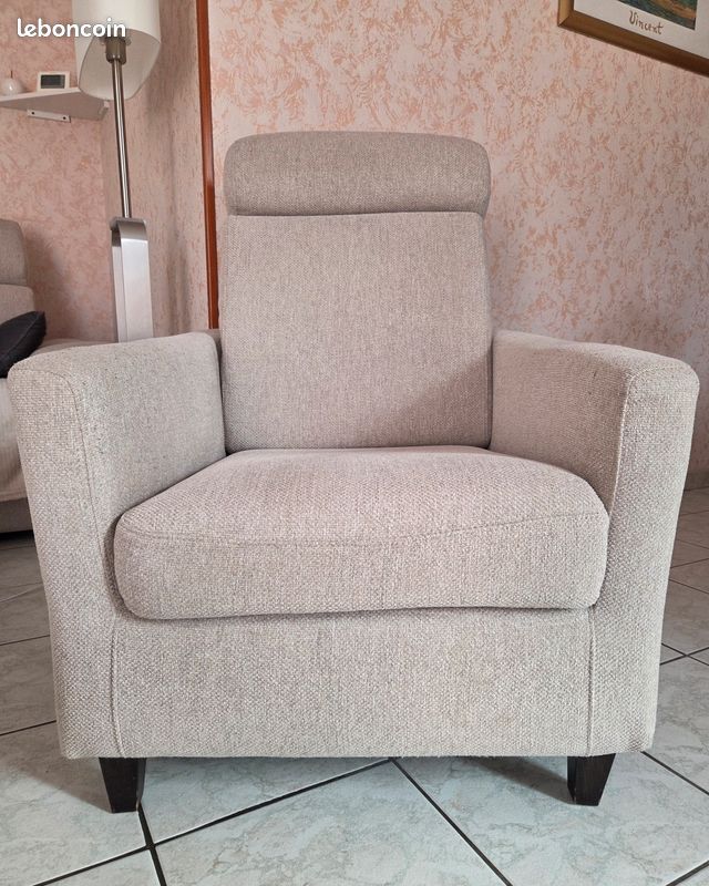 Fauteuil + pouf (image 3)