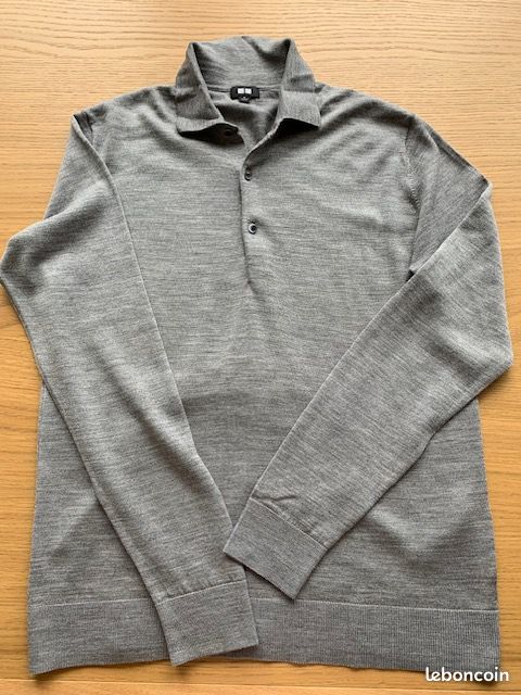 Polo manches longues laine Uniqlo Homme S Vêtements