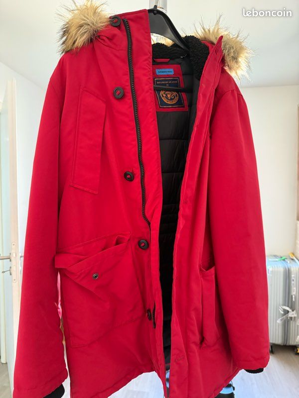 Manteau femme superdry rouge Vêtements