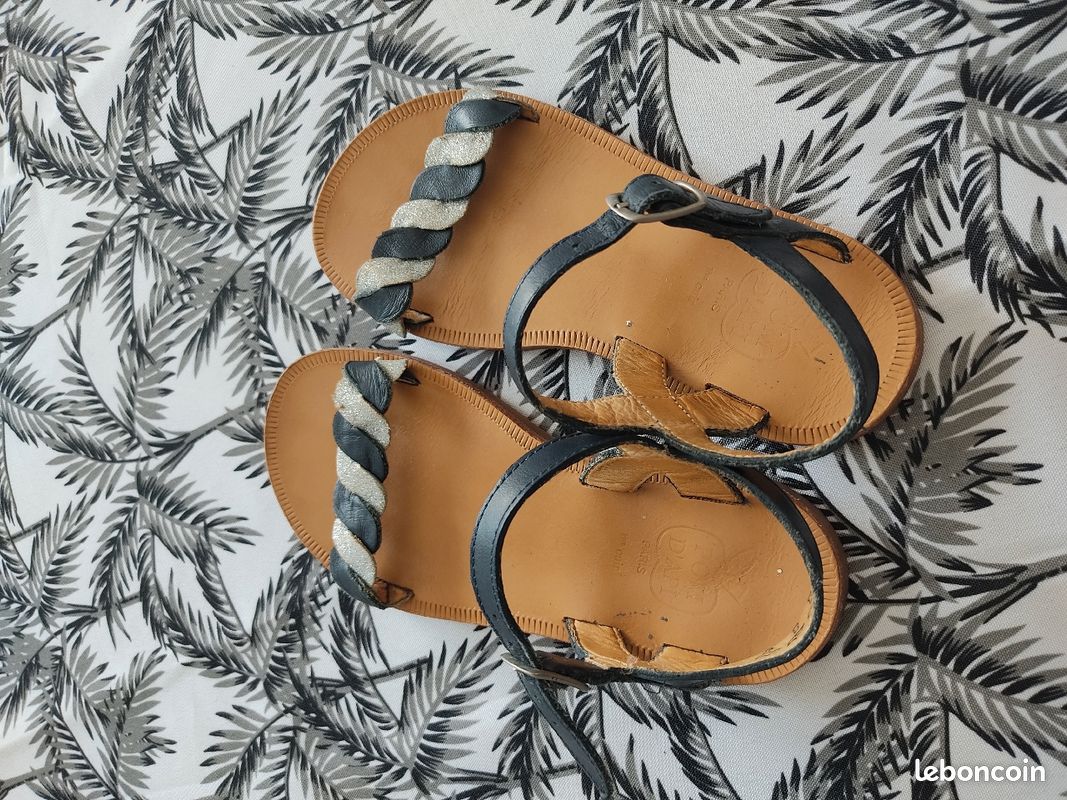Sandales fille Pom D'Api cuir taille 30 (image 2)