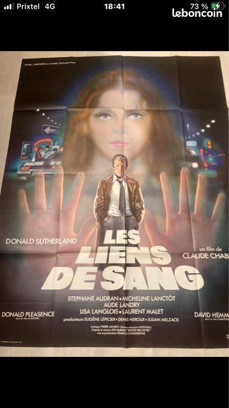 Les Liens de sang 1978 Affiche cinéma originale (image 1)