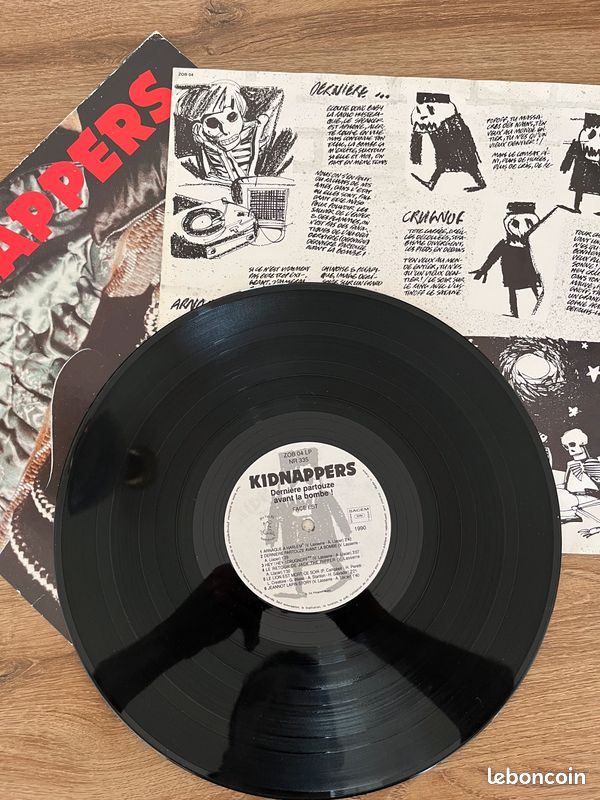 Disque Vinyl LP (33t) KIDNAPPERS "Dernière Partouze avant la Bombe" Pressage original FR 1990 - rare - Rock alternatif - Punk (image 2)