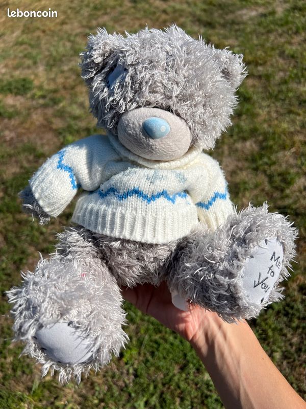 ❄️ Lot de 2 peluches Me To You oursons gris et bleu (image 2)