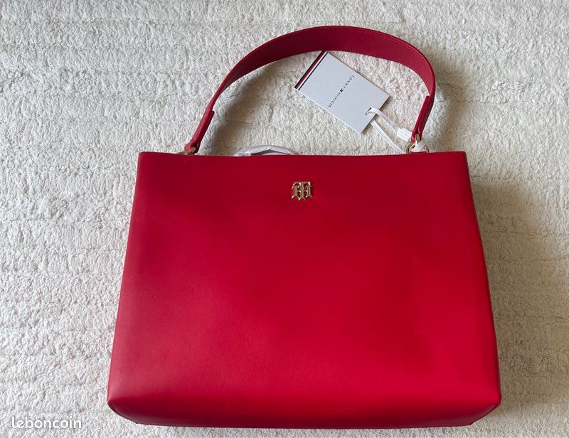 Sac à main Tommy Hilfiger – Modern Satchel Rouge et – Neuf avec étiquette (image 6)