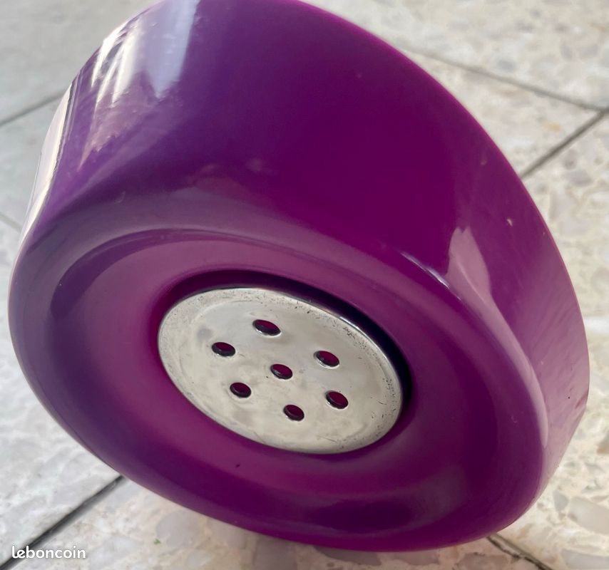 Porte savon avec égouttoir plastique mauve (image 5)
