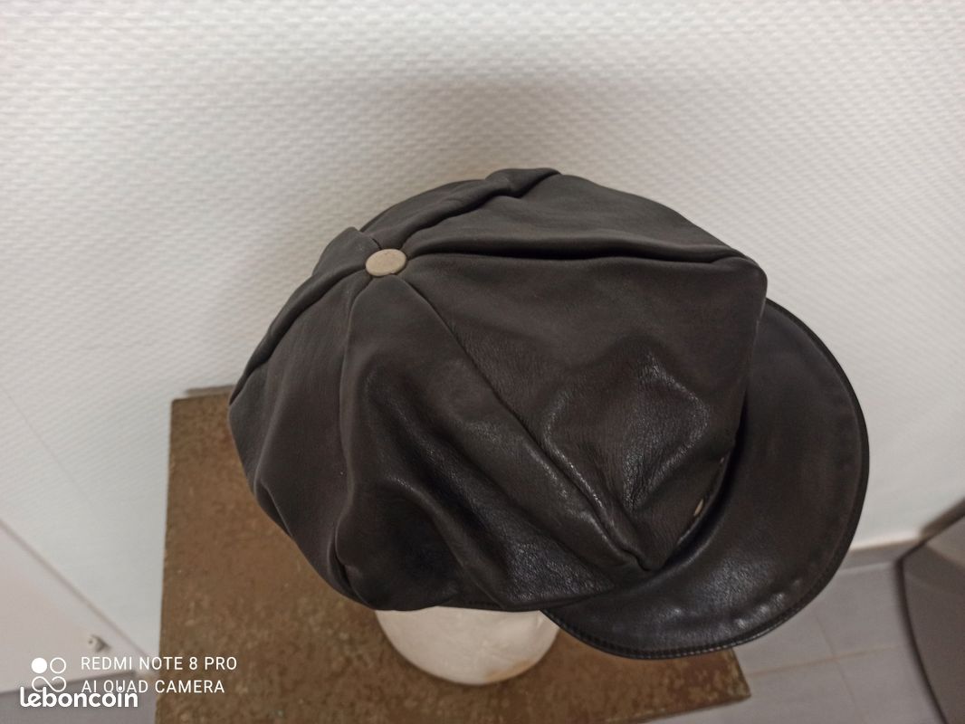 Chapeau casquette cuir vintage marque Stocko (image 5)