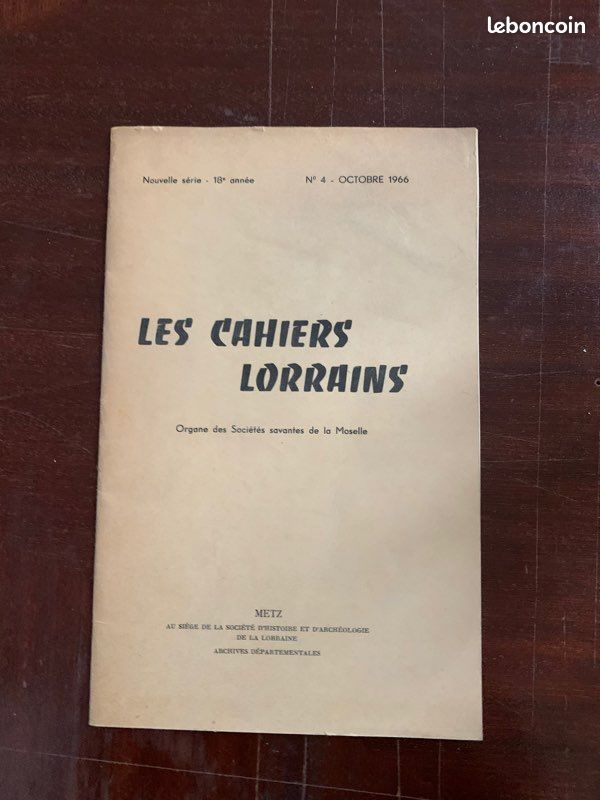 Les cahiers Lorrains numéro 4 - octobre 1966 (image 1)