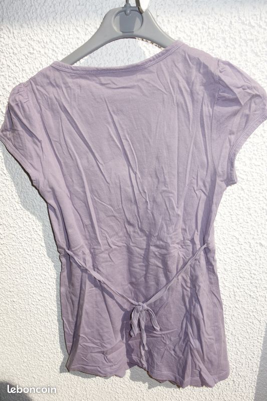 T-shirt grossesse mauve Kiabi T34/36 (image 2)