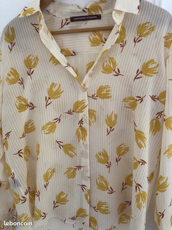 Chemisier Comptoir Des Cotonniers En Coton/soie - Taille M - Neuf Sans étiquettes