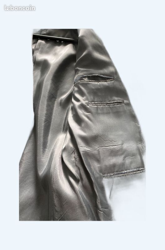 Veste homme chaude motif chevrons gris (image 1)