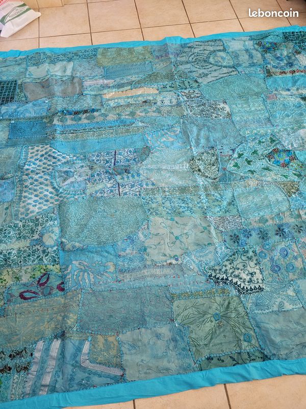 Tapis oriental jeté de lit jeté de canapé INDE (image 4)