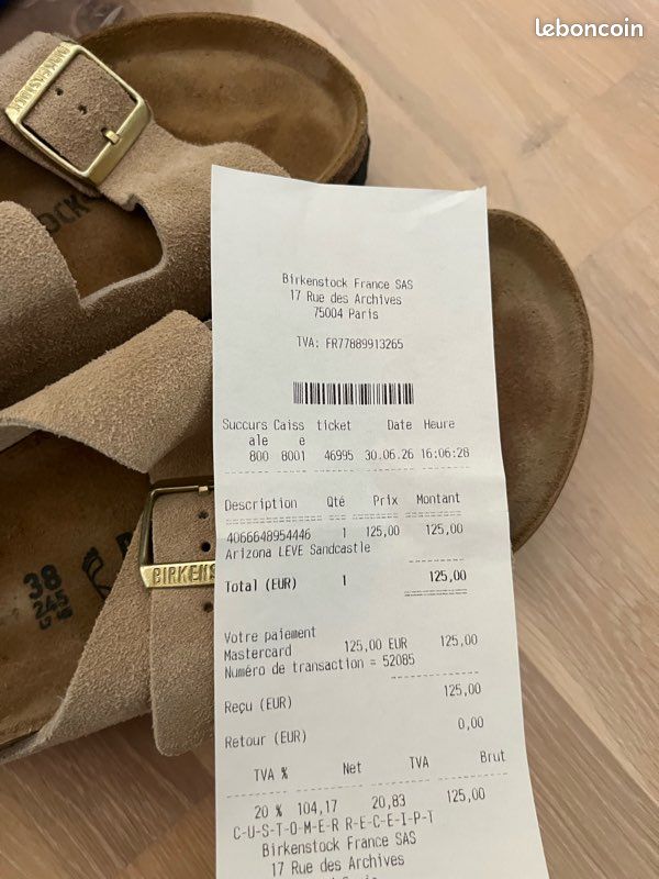 Véritable birkenstock 38 (image 1)