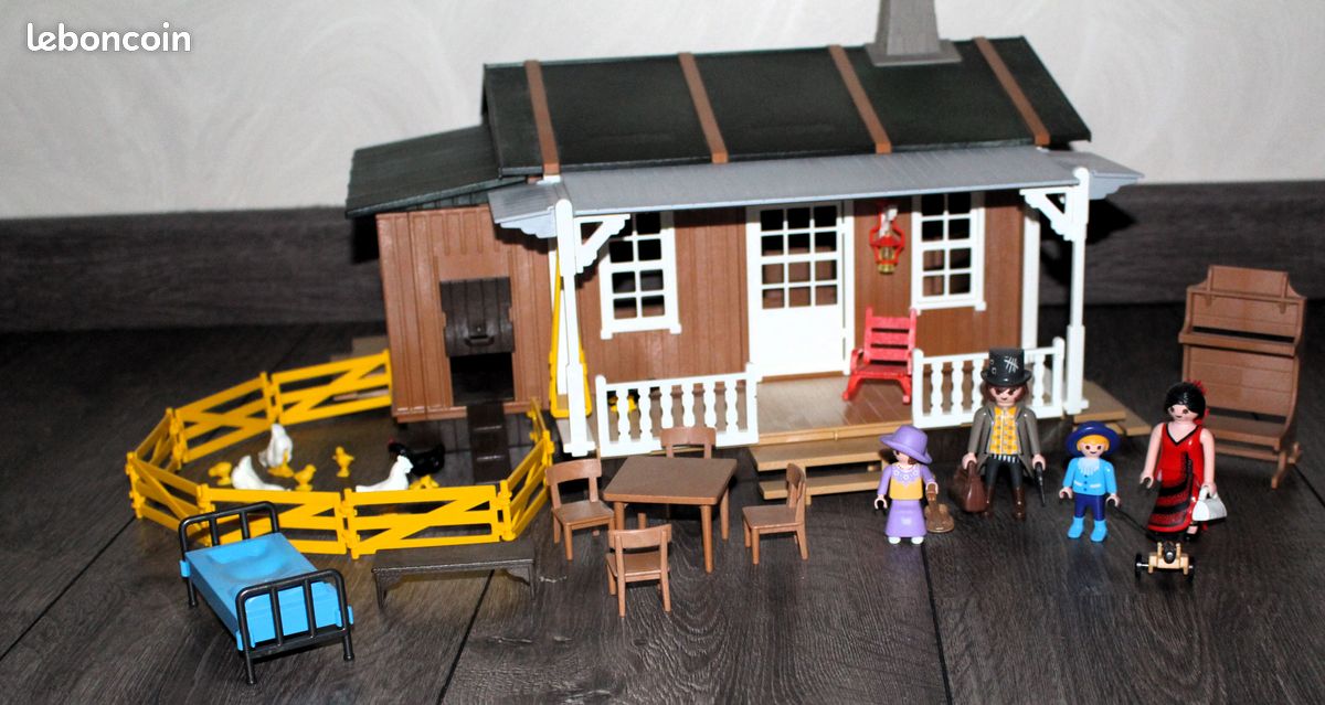 Gros Lot Playmobil Western XXL - Bâtiments Et Figurines - Neuf (6410, 6215, 6323)