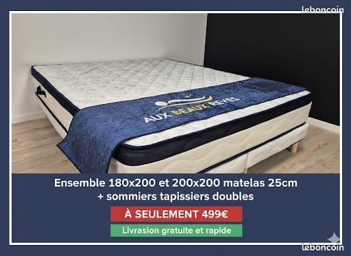 Ensemble King size 180x200/200x200. Livraison gratuite. (image 1)