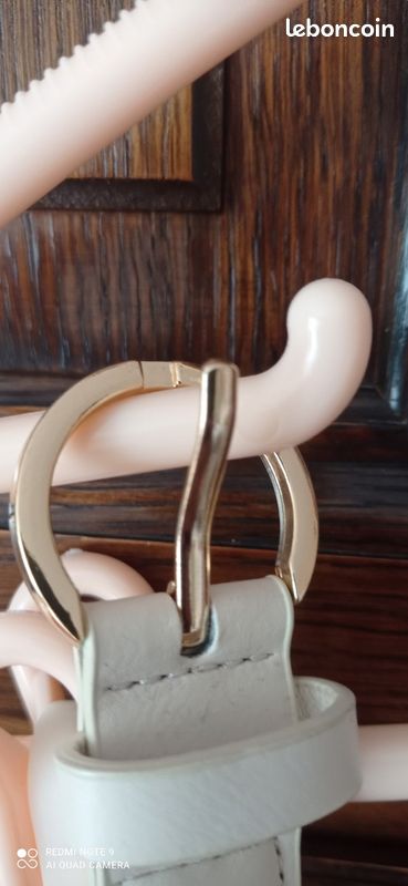 Ceinture tressée marron , blanche et dorée (image 4)