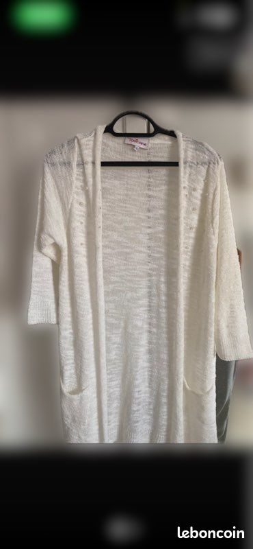 Long Gillet blanc (image 1)
