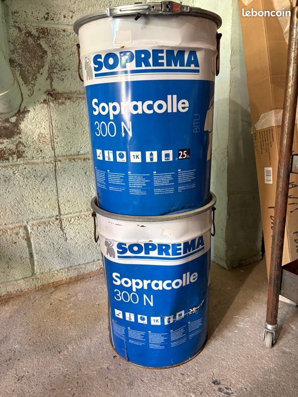 Sopracolle 300N soprema Sopracolle 300 N pour isolant ou étanchéité est une colle à froid solvantée, à base de bitume polymère, prête à l’emploi, (image 1)
