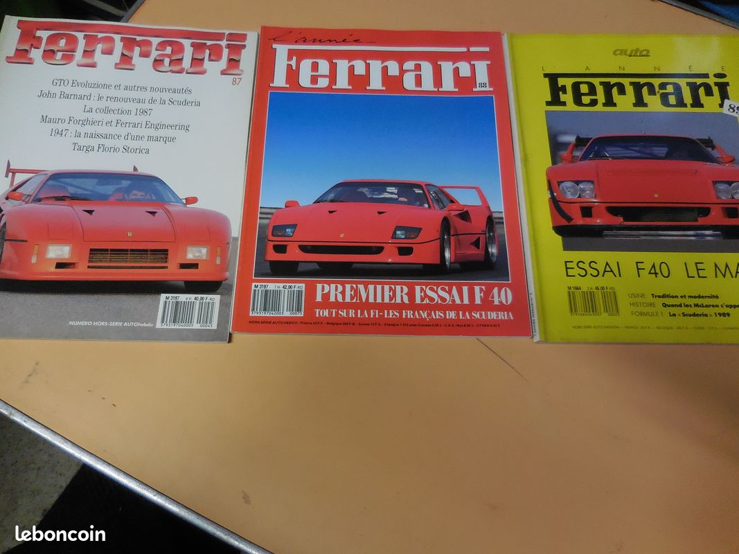 Lot De 6 Revues Ferrari Des Années 1980 Et 1990, En Très Bon état, Pour Passionnés De La Marque Au Cheval Cabré