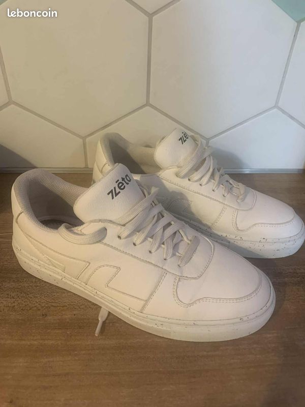 Baskets véganes blanches Alpha Vegan shoes 39 mixte homme femme