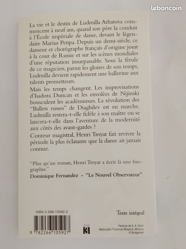 La ballerine de Saint-Pétersbourg.. Henri Troyat (image 2)