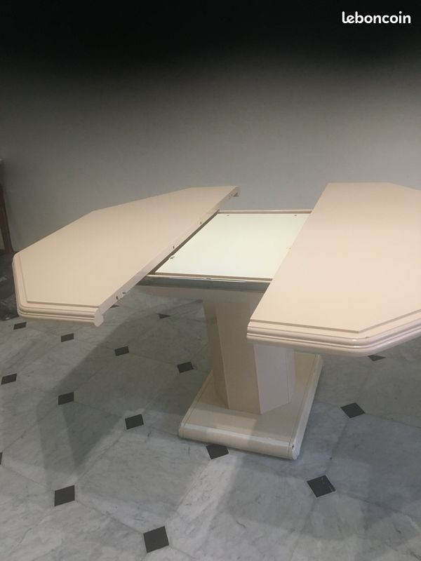 Table de salle à manger octogonale en vraie lacké (image 6)