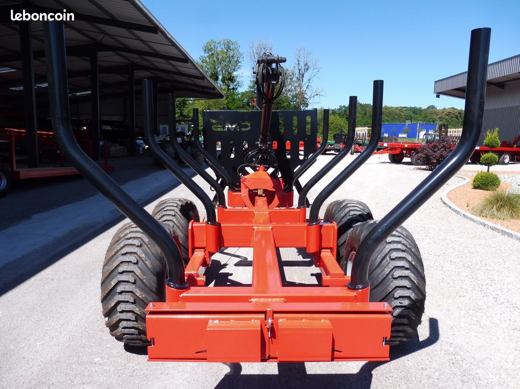 Remorque forestière CMS MP85 HH avec grue 490 (image 3)