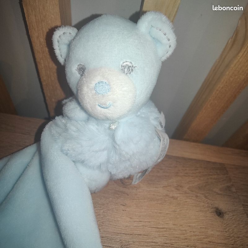 Ours bleu kaloo perle mouchoir Jeux Jouets