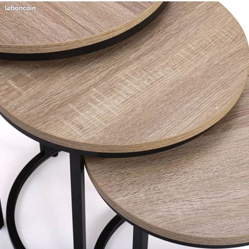 Tables basses Gigognes Lot de 3 Salon Design Moderne (image 3)