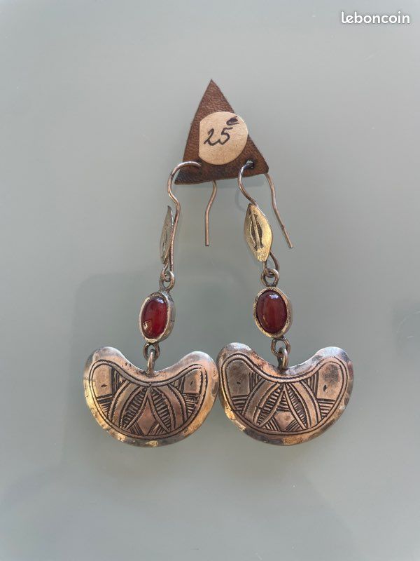 Boucles d’oreilles touareg onyx (image 3)