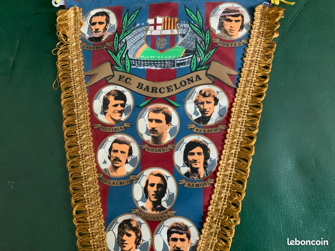 FC Barcelona CF fanion vintage football banderin pennant wimpel liga