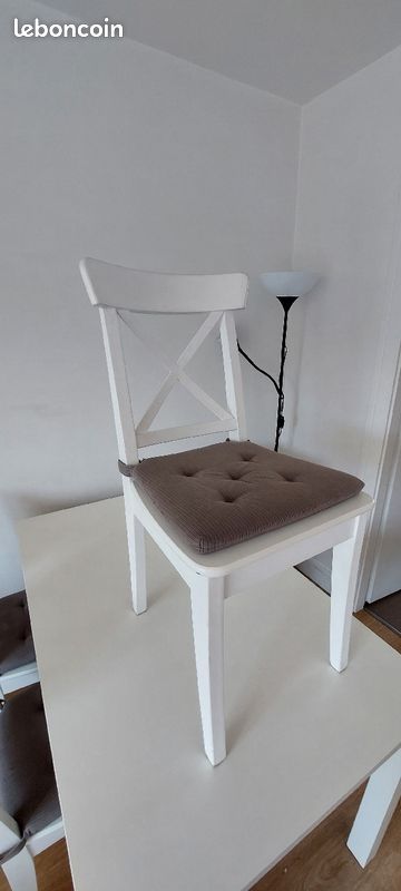 Table a manger extensible, blanc, 130/190x80 cm (image 2)