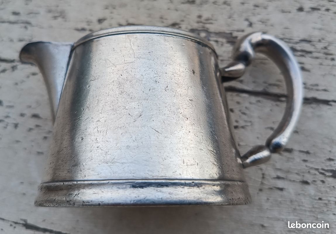 Pot à Lait Et Sucrier Art Déco Roberts & Belk - Métal Argenté