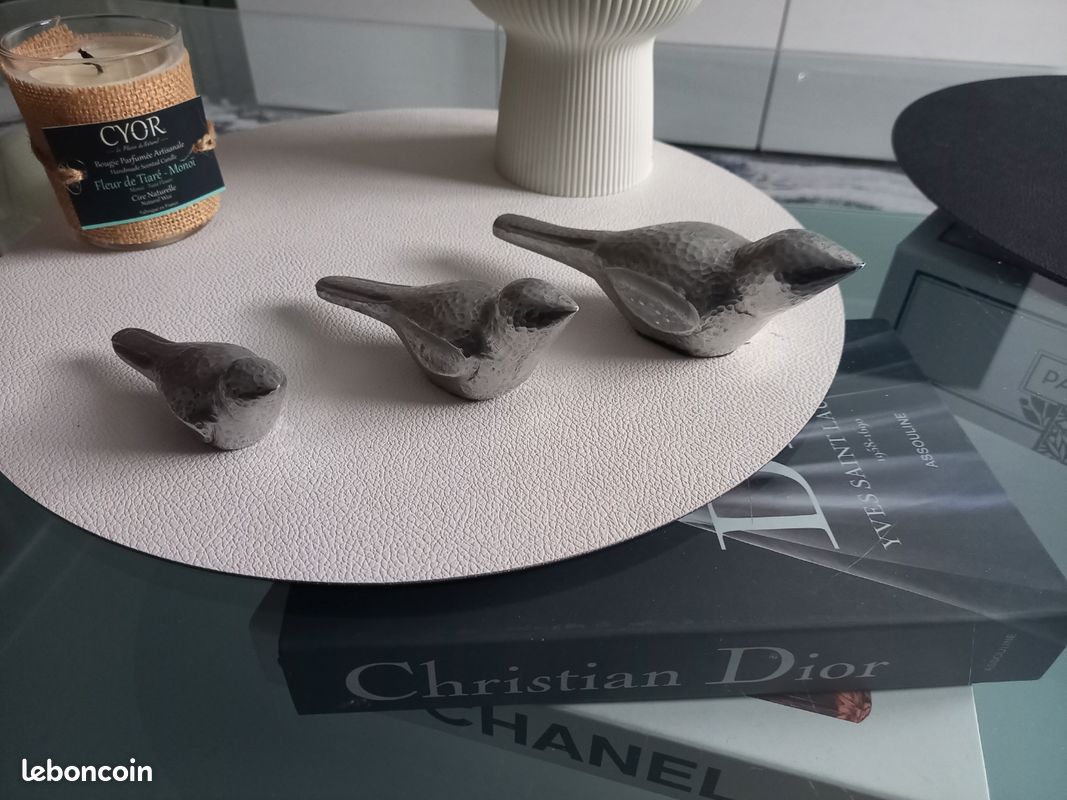 Superbe Et Ancien Objet De Vitrine Decoratif En Argent Avec Oiseaux Sur