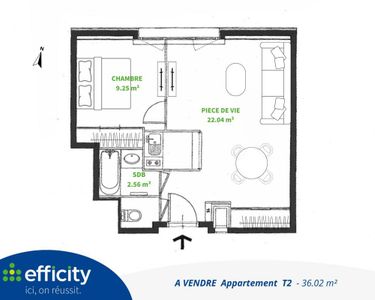 Appartement 126 000 € - 36 m²