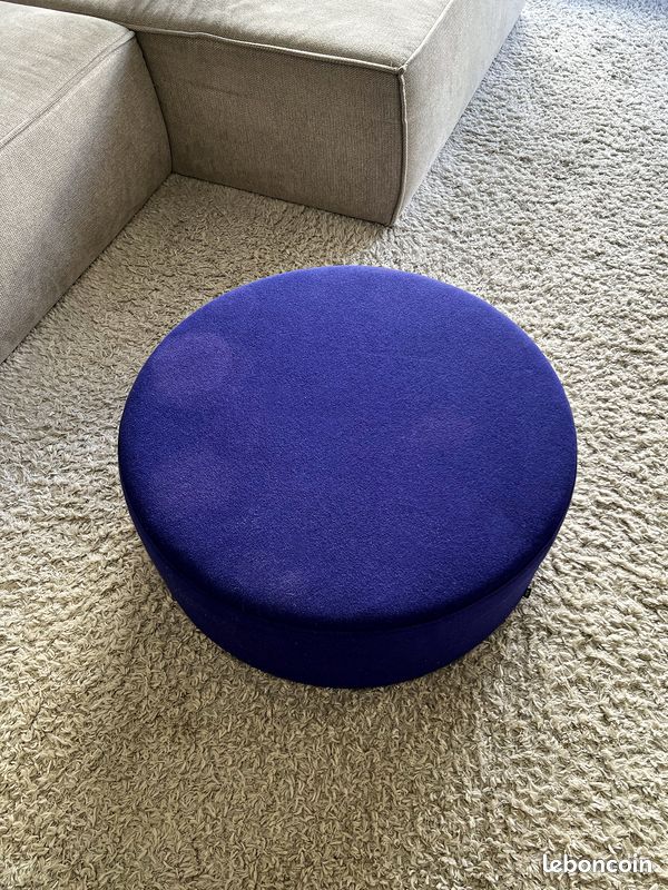 Pouf Nooma - Large Folk Pouf Wide – Blueberry Pie - Table basse (image 2)