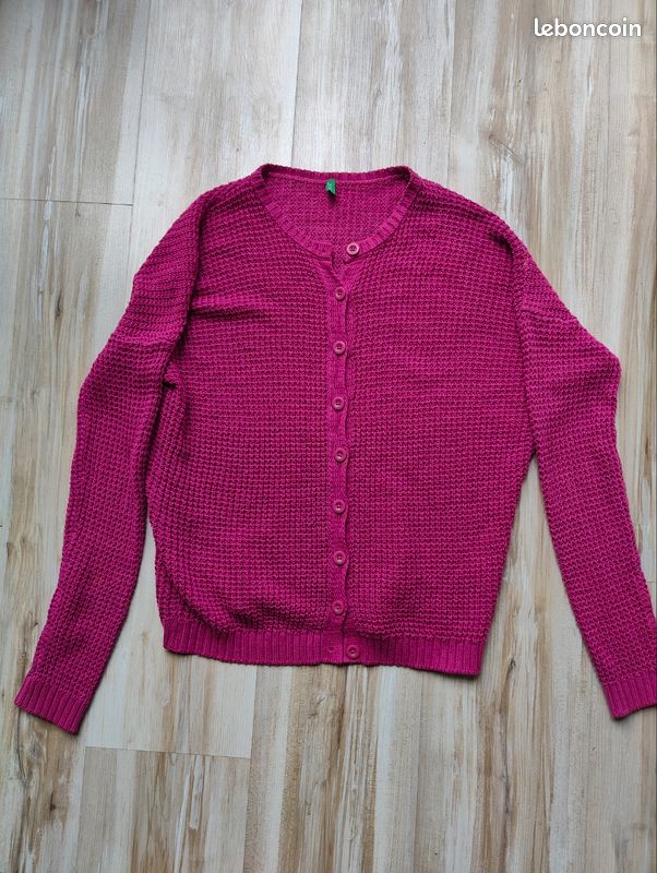 Vêtements Gilet Femme Benetton Gilet Femme Fuchsia United Colors
