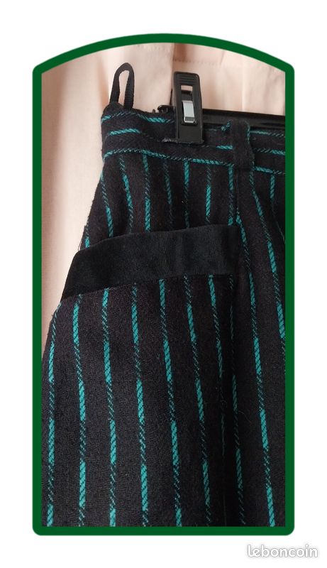Jupe Smoking Vintage FERAUD Taille 36/38 - État Neuf Sans étiquettes, Matière Acétate/viscose