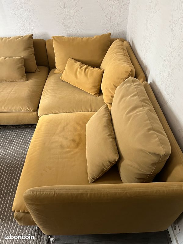 Canapé d’angle IKEA Söderhamn 4 places – Couleur moutarde – TBE (image 2)