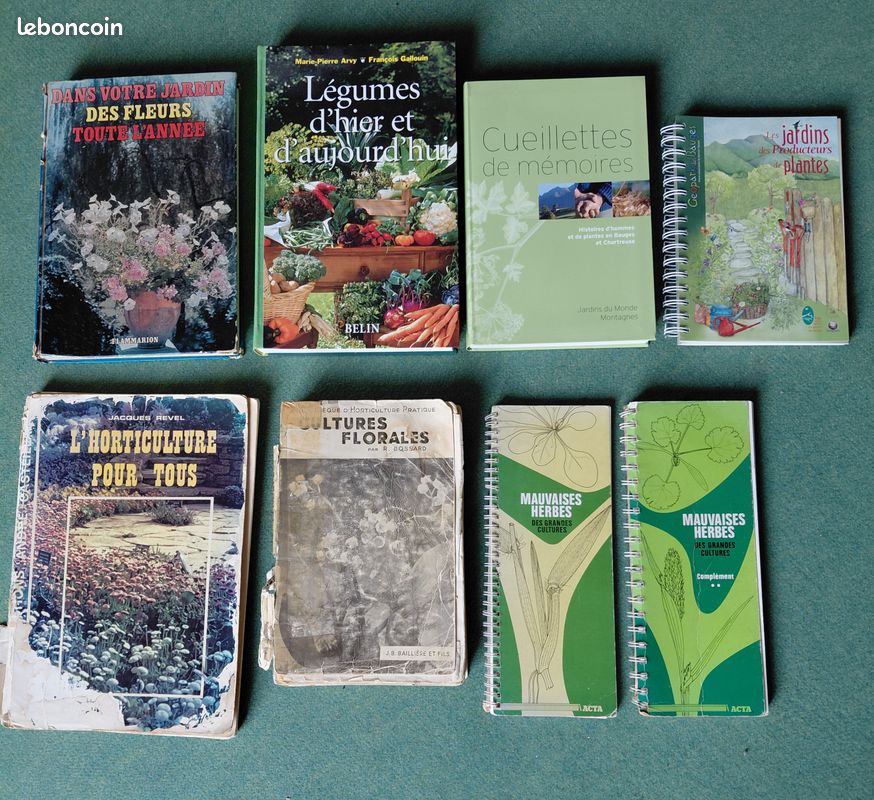 Lot de 8 livres horticulture légumes mauvaises herbes (image 1)