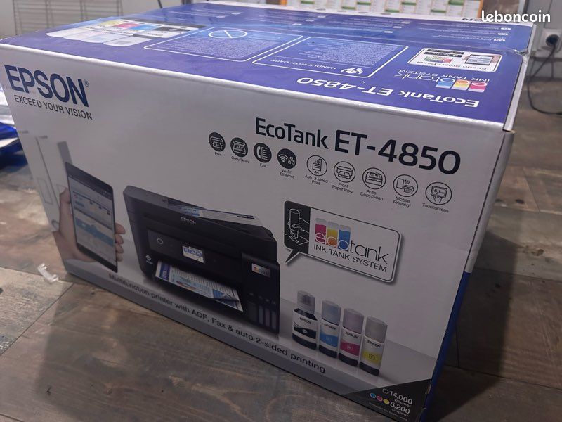 Imprimante EPSON Ecotank ET 4850 Neuve (image 1)