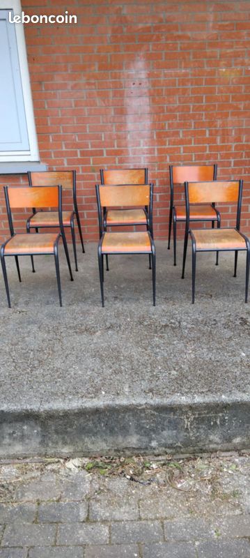 Chaises d'écoliers vintage Mullca 510 (image 1)