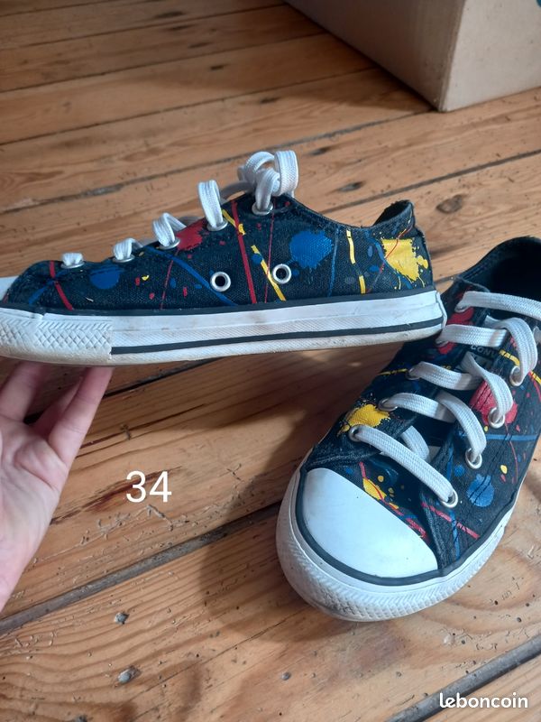 Chaussure Converse noires couleurs Chaussures