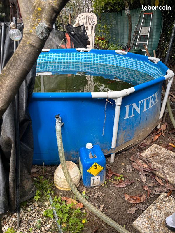 Piscine tubulaire INTEX Metal Frame ronde + Pompe YZAKI (image 2)