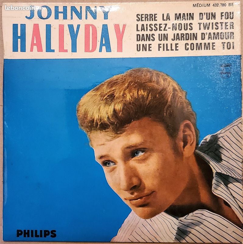Johnny Hallyday 45t .Serre la main d'un fou (image 1)