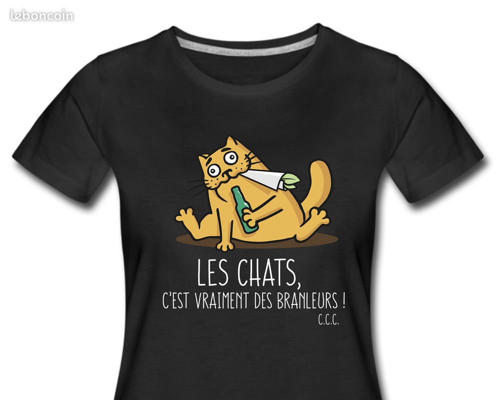 T-shirt LES CHATS, C’EST VRAIMENT DES BRANLEURS (Les Nuls) Exclusif (image 2)