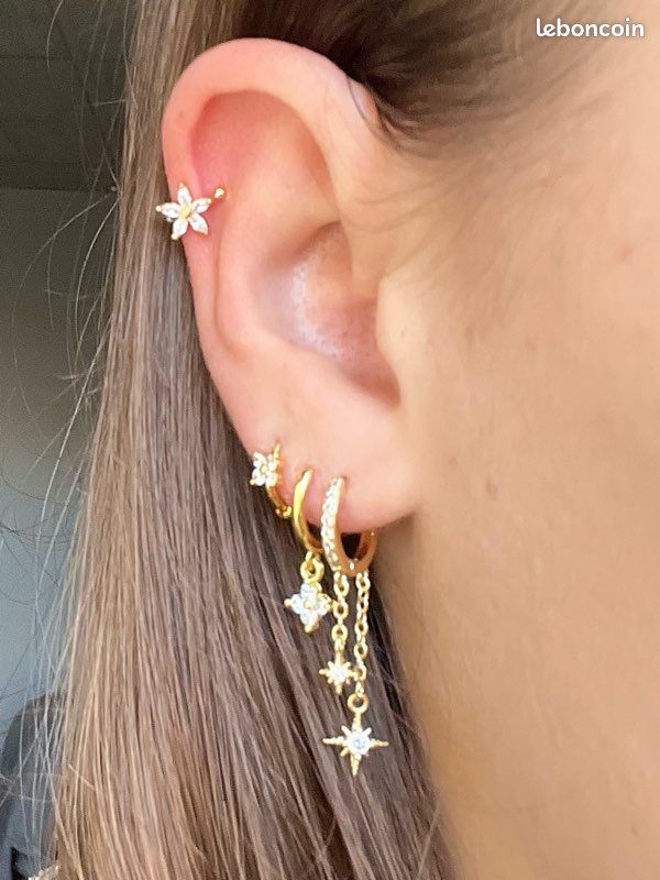 Yienate Boucles D'oreilles Étoiles Minuscules Boucles D