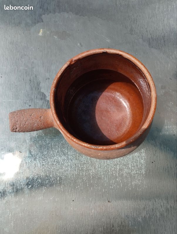 Toupin pot en grès vernissé ancien (image 2)