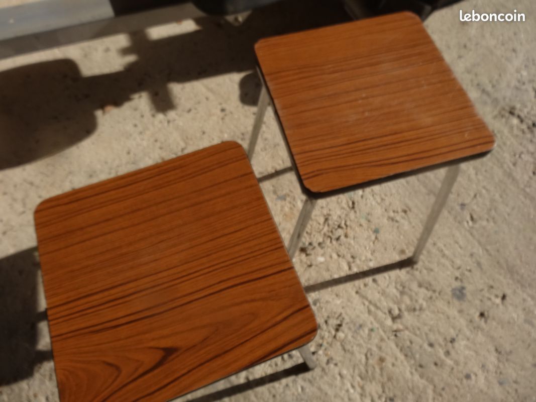 Tabourets formica marron (image 2)