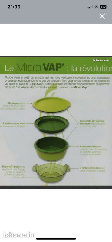 MICRO VAP en 22 Pices (TUPPERWARE) - Arts de la table